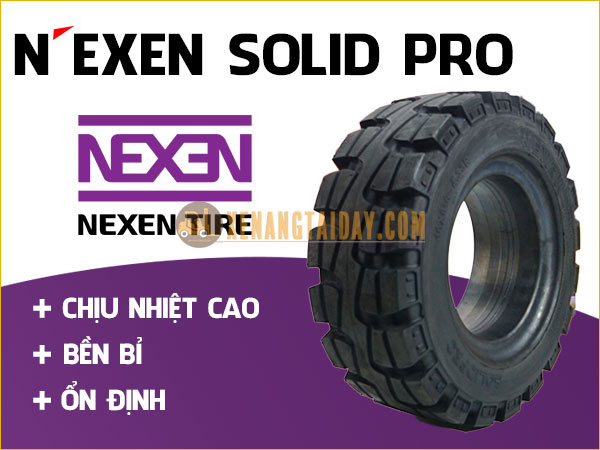 Lốp đặc Nexen Solid Pro có thể chạy liên tục 3 ca làm việc đáp ứng điều kiện vận hành khắc nghiệt.