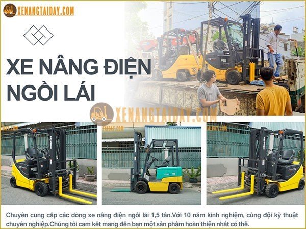 Cung cấp xe nâng điện ngồi lái 1.5 tấn giá rẻ ở TP. Hồ Chí Minh