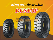 Bảng Giá Lốp Xe Nâng Dunlop| Vỏ Đặc Xe Nâng Nhật Bản