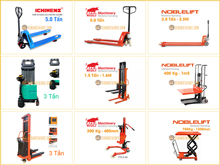 Bảng Giá Xe Nâng Tay, Mặt Bàn, Kẹp Phuy, Tự Động, Bán Tự Động, Mới Nhất Năm 2025