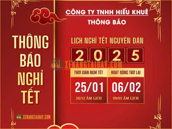 LỊCH NGHỈ TẾT NGUYÊN ĐÁN ẤT TỴ 2025