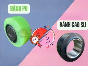 Nên lựa chọn bánh PU hay bánh cao su cho xe nâng điện đứng?