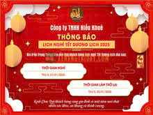 THÔNG BÁO LỊCH NGHỈ TẾT DƯƠNG LỊCH 2025