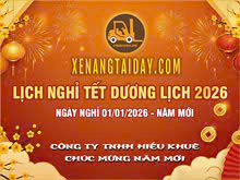 Thông báo lịch nghỉ Tết Dương lịch 2026
