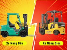 Xe nâng dầu 2 tấn và xe nâng điện 2 tấn khác nhau như thế nào?