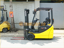 Xe nâng điện ngồi lái KOMATSU FB15M-12 gắn bình điện axít chì 48V - 468Ah LIFTTOP VTIL6