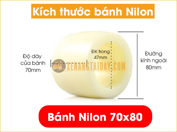 Bánh xe nâng tay 70x80 - Bánh Xe Nâng Tay Nylon
