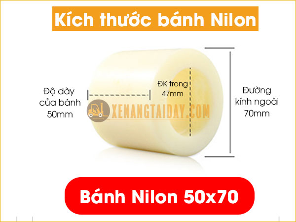 Bánh xe nâng tay PU - Nilon (Nylon) Giá Tốt