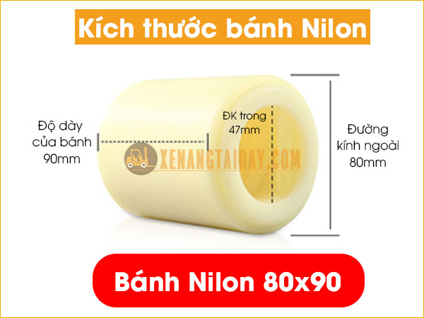 Bánh xe nâng tay PU - Nilon (Nylon) Giá Tốt