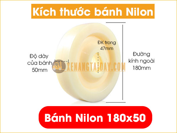 Bánh xe nâng tay PU - Nilon (Nylon) Giá Tốt