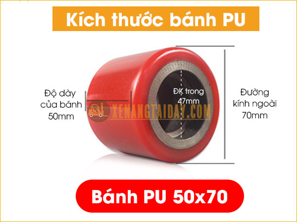 Bánh xe nâng tay PU - Nilon (Nylon) Giá Tốt