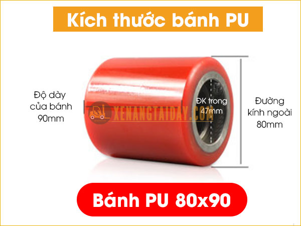 Bánh xe nâng tay PU - Nilon (Nylon) Giá Tốt