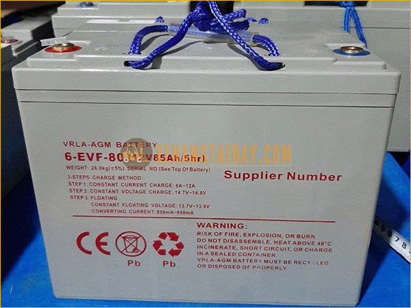 Bình điện xả sâu 12V - 85Ah THIÊN NĂNG (TIANNENG) 6-EVF-80