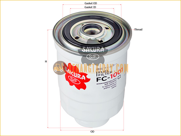 Lọc nhiên liệu xe nâng SAKURA FC-1001, FC-1503