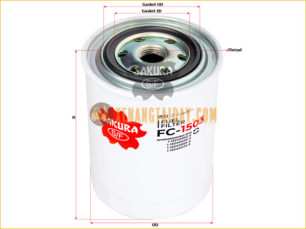 Lọc nhiên liệu xe nâng SAKURA FC-1001, FC-1503