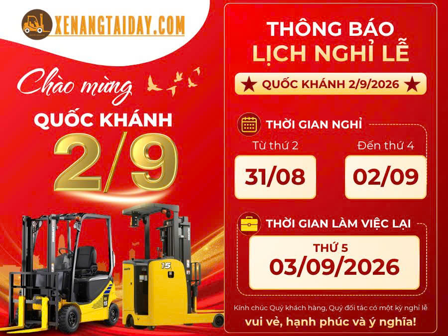 Thông báo lịch nghỉ lễ Quốc khánh 2/9/2026