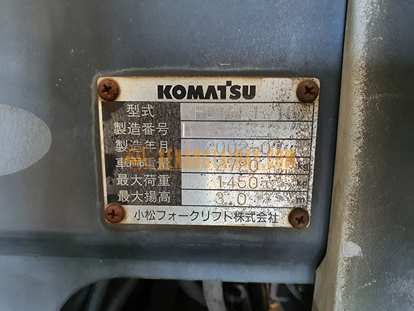 Xe Nâng Dầu KOMATSU FD15LT-18