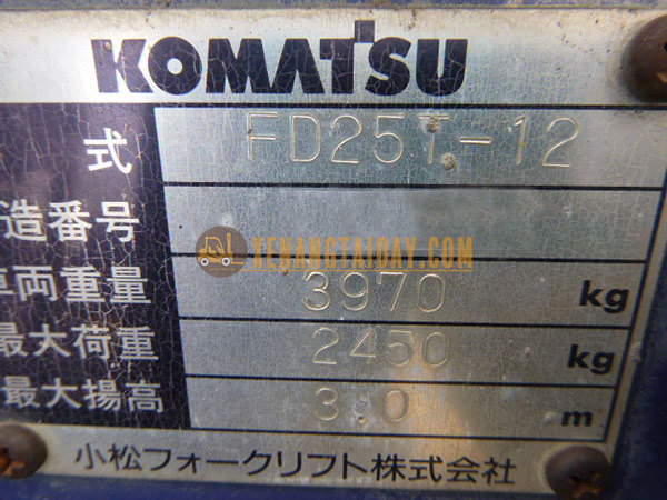 Xe Nâng Dầu KOMATSU FD25T-12
