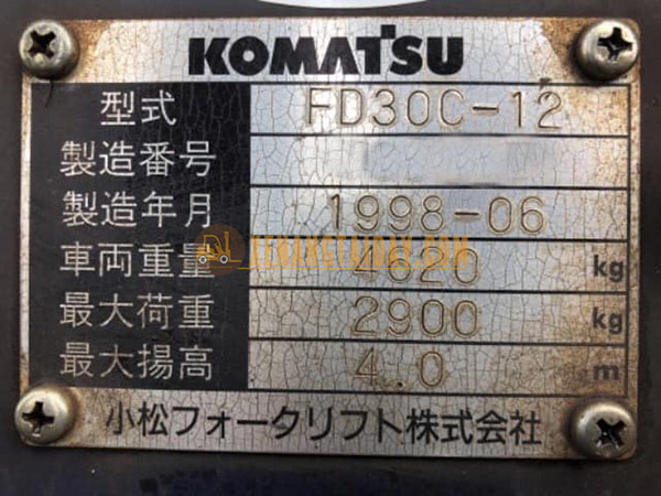 Xe Nâng Dầu KOMATSU FD30C-12 