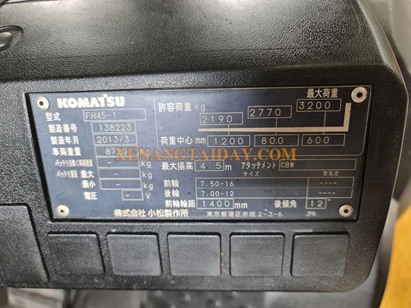 Xe nâng dầu KOMATSU FH45-1