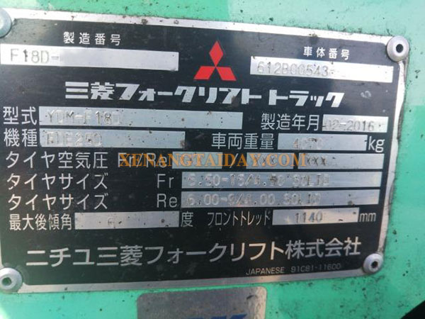 Xe Nâng Dầu MITSUBISHI FDE25D