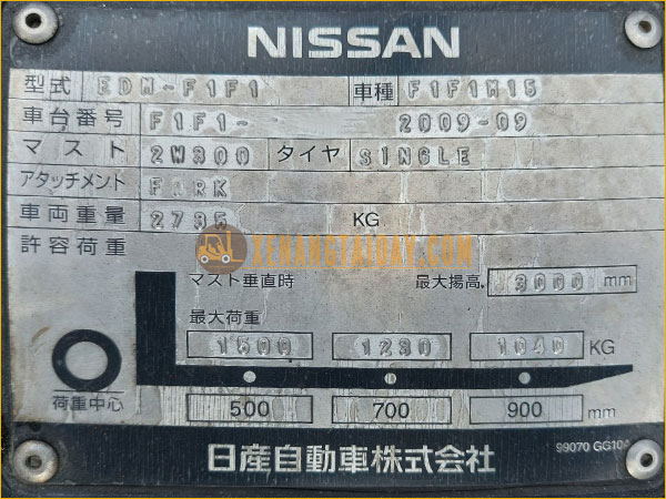 Xe Nâng Dầu Nissan EDM-F1F1