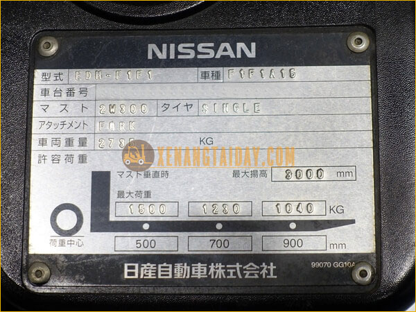 Xe Nâng Dầu Nissan EDM-F1F1A15