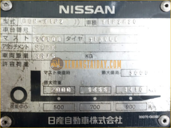 Xe Nâng Dầu Nissan Y1F2M20