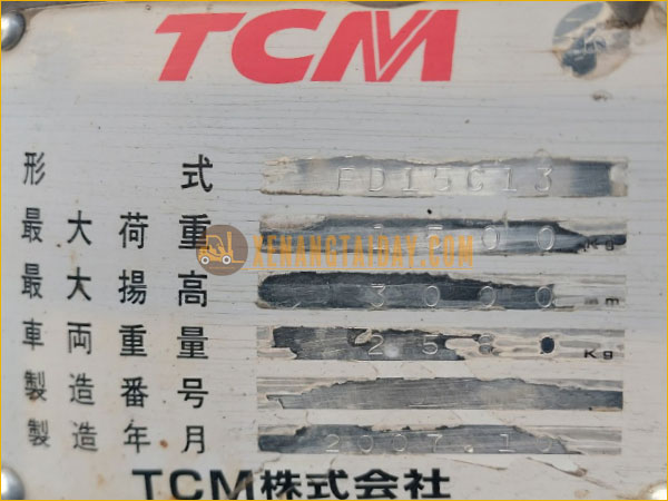Xe nâng dầu TCM FD15C13