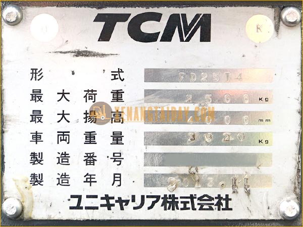 Xe nâng dầu TCM FD25T4