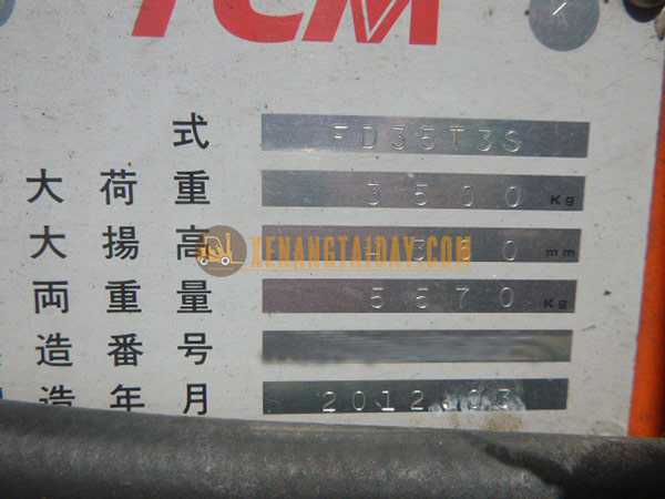 Xe nâng dầu TCM FD35T3S