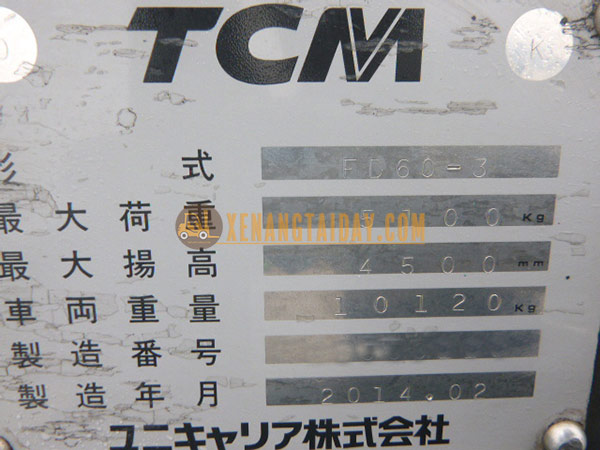 Xe nâng dầu TCM FD60-3
