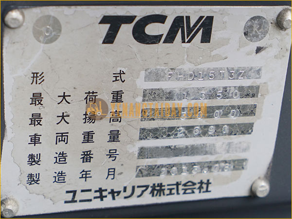 Xe nâng dầu TCM FHD15T3Z
