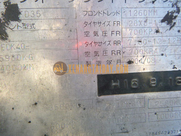 Xe nâng dầu TOYOTA 02-7FD35