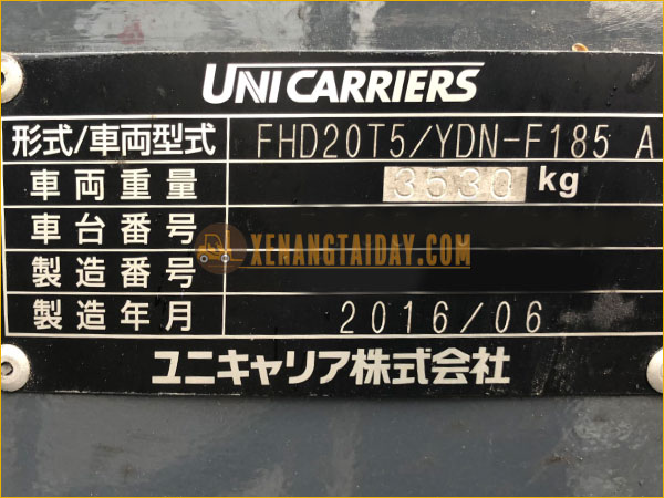 Xe Nâng Dầu UNICARRIERS FHD20T5