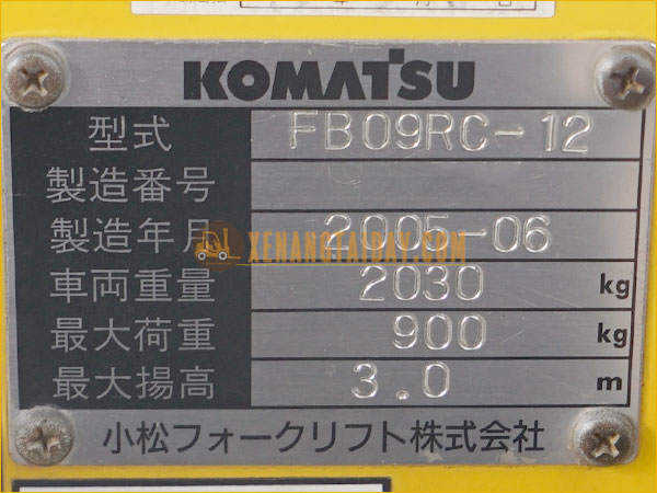 Xe nâng điện đứng lái KOMATSU FB09RC-12