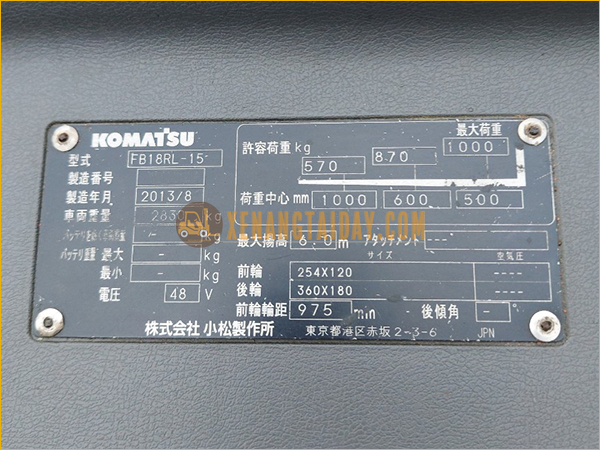 Xe nâng điện đứng lái Komatsu FB18RL-15