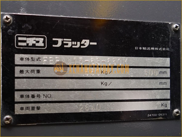 Xe nâng điện đứng lái NICHIYU FBRAW15-63-650M gắn pin lithum 48V - 230Ah PKGFF48230