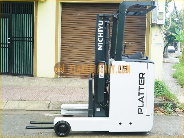 Xe nâng điện đứng lái NICHIYU FBRM15-80-300, khung 3m, 2015, 3190 giờ