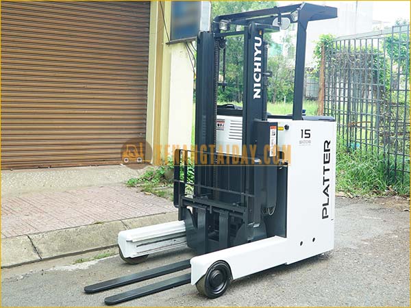 Xe nâng điện đứng lái NICHIYU FBRM15-80-300, khung 3m, 2015, 3190 giờ