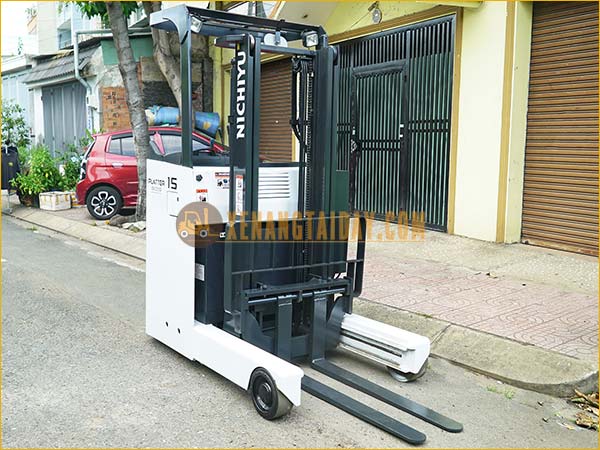 Xe nâng điện đứng lái NICHIYU FBRM15-80-300, khung 3m, 2015, 3190 giờ