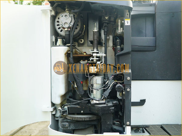 Xe nâng điện đứng lái NICHIYU FBRM15-80B-500NMCS, khung 5m, chui công, 2015, 4590 giờ