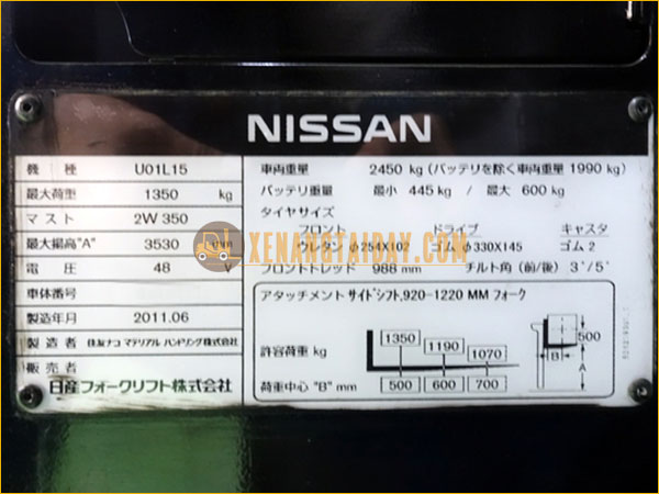 Xe nâng điện đứng lái Nissan U01L15
