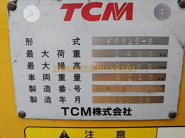 Xe nâng điện đứng lái TCM FRB15-8