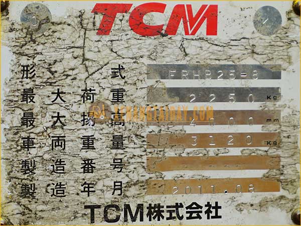 Xe nâng điện đứng lái TCM FRHB25-8