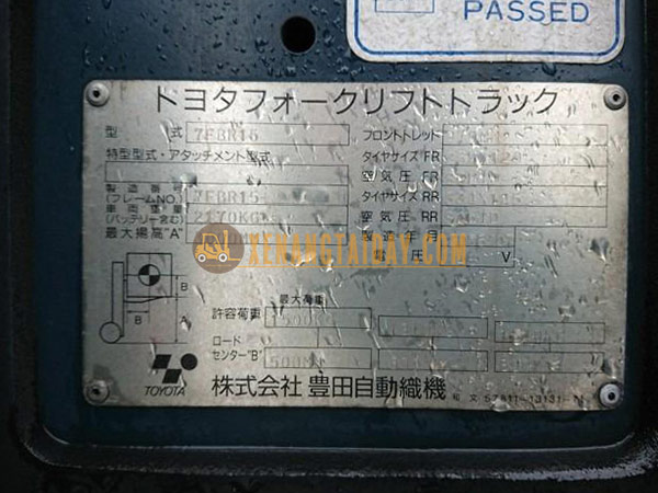Xe nâng điện đứng lái Toyota 7FBR15