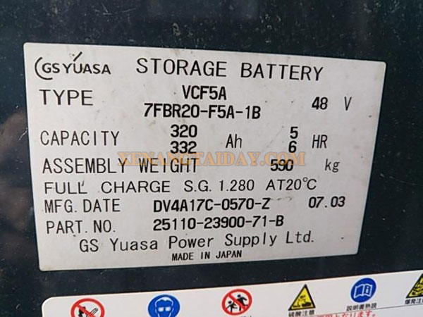 Xe nâng điện đứng lái Toyota 7FBRS20