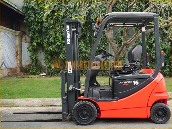Xe nâng điện ngồi lái KOMATSU FB15-12 gắn pin lithum 48V - 460Ah PKGFF48460