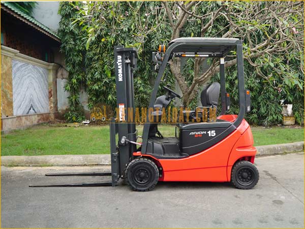 Xe nâng điện ngồi lái KOMATSU FB15-12 gắn pin lithum 48V - 460Ah PKGFF48460