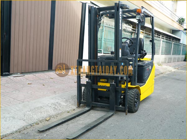 Xe nâng điện ngồi lái KOMATSU FB15M-12 gắn bình điện axít chì 48V - 468Ah LIFTTOP VTIL6